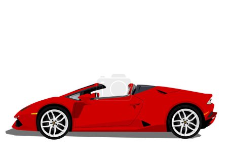 Téléchargez les illustrations : Conception vectorielle d'illustration super voiture rouge - en licence libre de droit