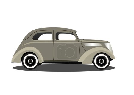 Illustration for Old retro car vector illustration - Royalty Free Image