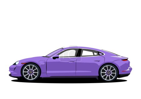 Illustration for Purple race car illustration vector design - Royalty Free Image