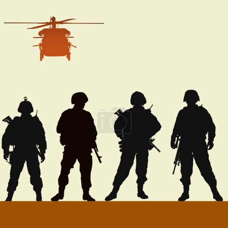 Illustration for Vector Illustration For Indian Army Day - Royalty Free Image