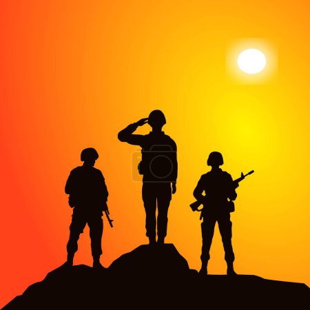 Illustration for Vector Graphic of Indian Army Day for Indian Army Day Celebration. - Royalty Free Image