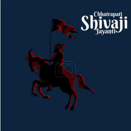 Illustration for Vector illustration of chhatrapati shivaji maharaj jayanti - Royalty Free Image