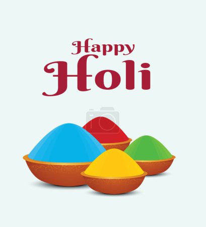 Illustration for Vector Illustration Of India Festival Of Color Happy Holi Background - Royalty Free Image