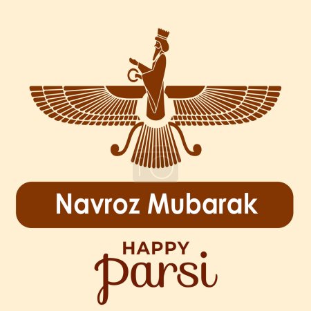 Téléchargez les illustrations : Happy Parsi Nouvel An Navroz Moubarak Illustration vectorielle de célébration - en licence libre de droit