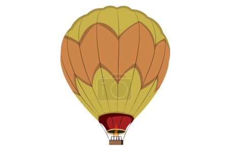  Flat vector illustration of colorful hot air balloon