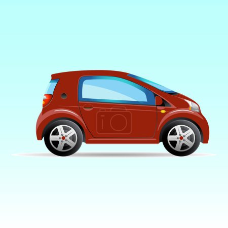 Illustration for Vector illustration of mini car - Royalty Free Image