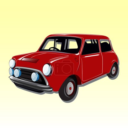 Ilustración de Mini Cooper Auto ilustración del mini coche en vector Imagen - Imagen libre de derechos