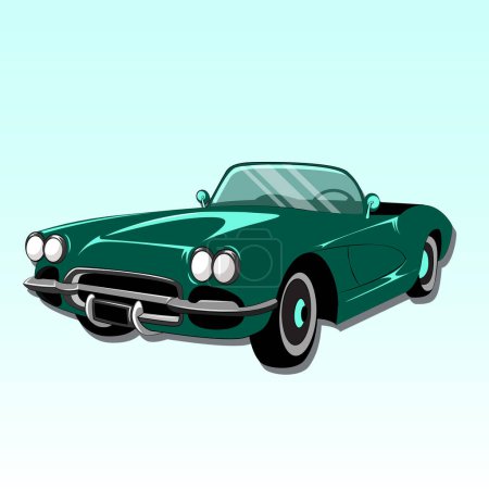 Ilustración de Corvette coche vector ilustración - Imagen libre de derechos