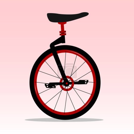 Illustration for Vector illustration of side view of adjustable seat of unicycle - Royalty Free Image