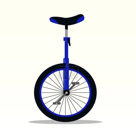 Ilustración vectorial de la vista lateral del monociclo.