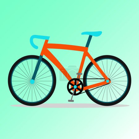 Vector illustration of side view of racing cycle