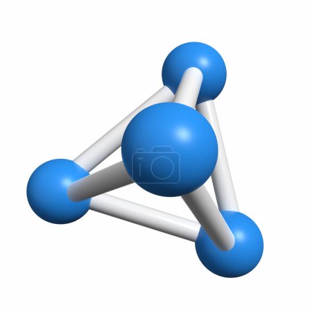 Foto de 3D renderizado de la molécula aislada sobre fondo blanco - imagen de la estructura química - Imagen libre de derechos