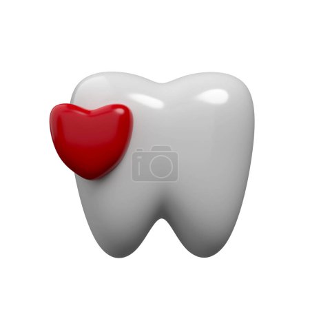 Téléchargez les photos : Dent rendu d'icône 3D - en image libre de droit
