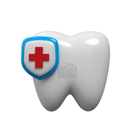 Téléchargez les photos : Dent rendu d'icône 3D - en image libre de droit