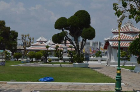 Téléchargez les photos : Temple Wat Arun Bangkok Thaïlande. Le célèbre temple Wat Arun en Thaïlande, villes de prière historiques et bouddhistes et temple bouddhiste (Wat) dans le district Bangkok Yai de Bangkok sur la rive ouest du Mae Nam Chao Phraya (rivière Chao Phraya) - en image libre de droit