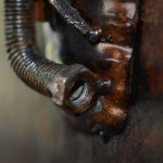 Macro photography of metal picture decoration