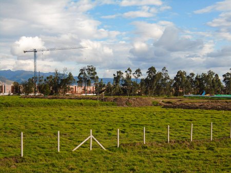 Construction field in rural area of Bosa, south of Bogota - Colombia