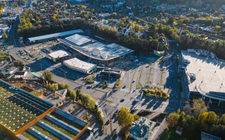 Aerial view of Shopping Nord commercial centre in Graz, Austria