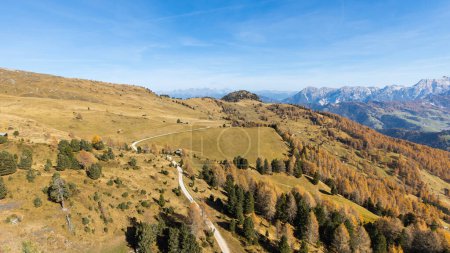 Autumn mountain landscape in South Tyrol in Italy, useable as background or wallpaper