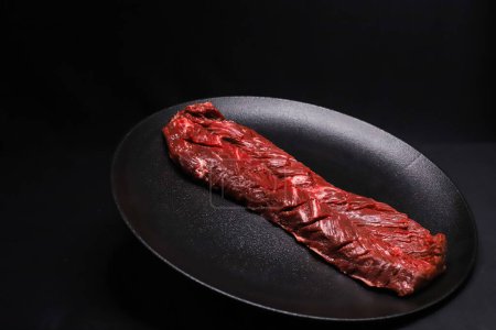 Photo for Polish, premium, dry aged beef hanger steak - Royalty Free Image