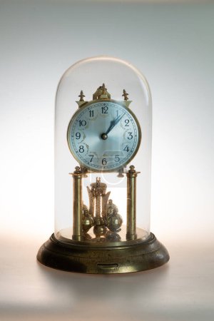 Photo for Antique glass dome clock, vintage, time - Royalty Free Image