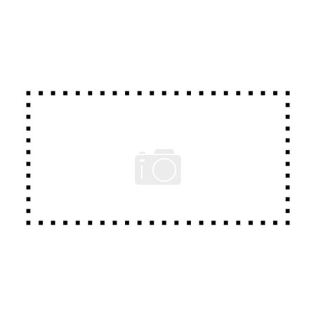 Illustration for Rectangle shape dashed icon vector symbol for creative graphic design ui element in a pictogram illustration - Royalty Free Image
