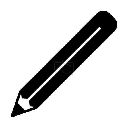 Ilustración de Lápiz icono vector doodle elemento para la educación en un pictograma glifo ilustración - Imagen libre de derechos