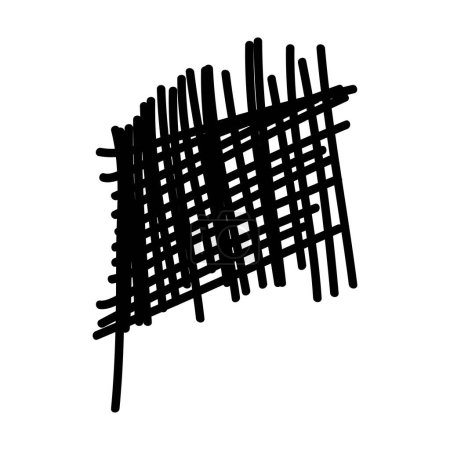 Ilustración de Elemento de trazo de lápiz, carbón grunge mano dibujado escotillas garabato marcador arte cepillos línea - Imagen libre de derechos
