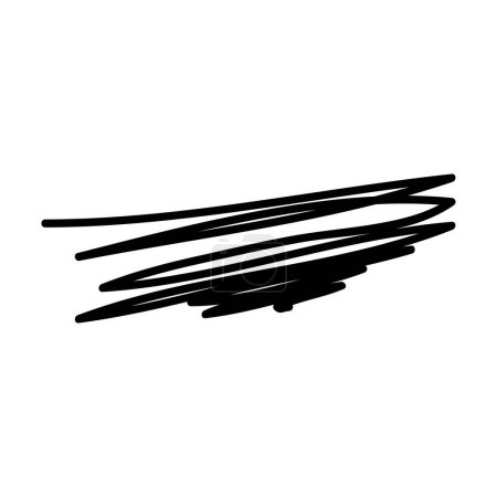 Ilustración de Elemento de trazo de lápiz, carbón grunge mano dibujado escotillas garabato marcador arte cepillos línea - Imagen libre de derechos