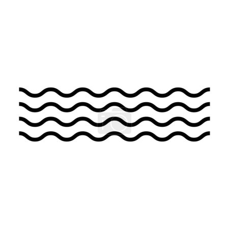 Línea de onda, curvas abstractas en zigzag, ilustración del elemento de diseño de textura de patrón sin costuras para gráficos de fondo 