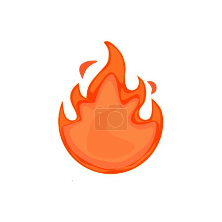 Téléchargez les photos : Illustration vectorielle graphique de la boule de feu.parfait pour le feu est l'oxydation rapide d'un matériau (combustible) dans le processus chimique exothermique de combustion, ce qui entraîne la libération de chaleur, de lumière, et divers produits de réaction. - en image libre de droit