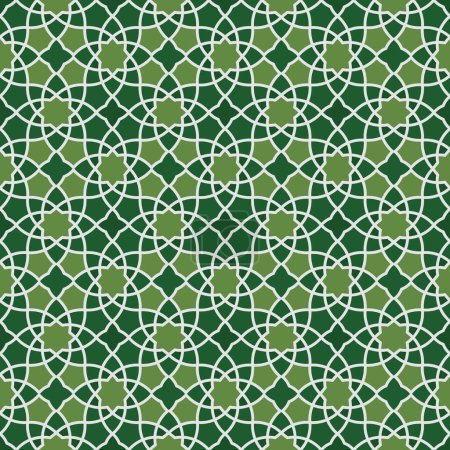 Arabic mosaic shapes seamless pattern.Ramadan decorative background