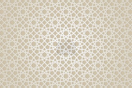 Flat arabic mosaic pattern background