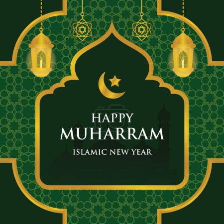 Téléchargez les photos : Modèle de célébration Muharram islamic et Bonne Année - en image libre de droit