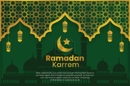 Realistic Ramadan Kareem background illustration