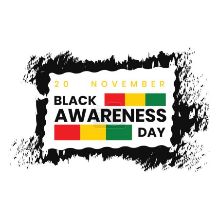 black awareness day greeting poster on november 20