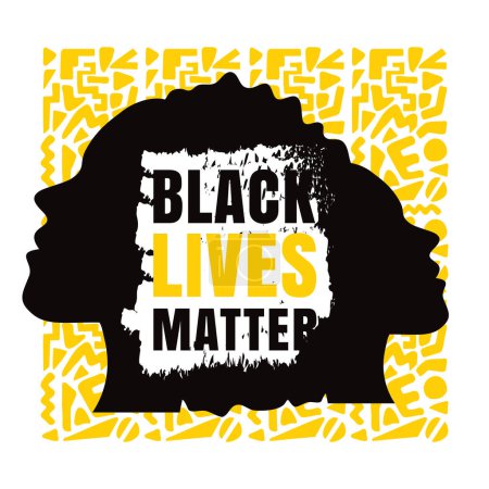 black lives matter illustration poster .Vector illustration