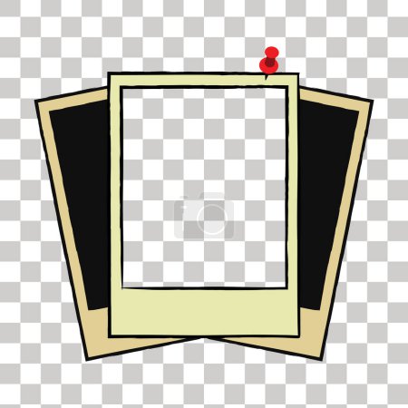Simple photocall polaroid frame template. Vector illustration
