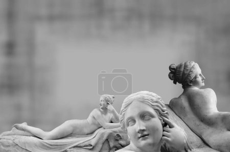 Darstellung authentischer Statuen des antiken Roms der Venus, der Göttin der Liebe und Schönheit