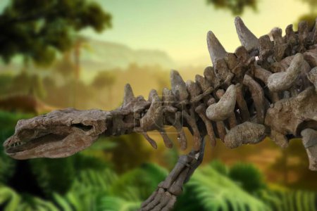 Foto de Ankylosaurus era un dinosaurio blindado herbívoro que vivió hace 70-66 millones de años en América del Norte.. - Imagen libre de derechos