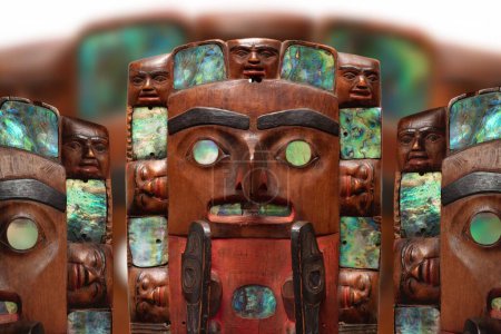 Foto de Arte nativo americano - Máscara de chamán ceremonial - Imagen libre de derechos