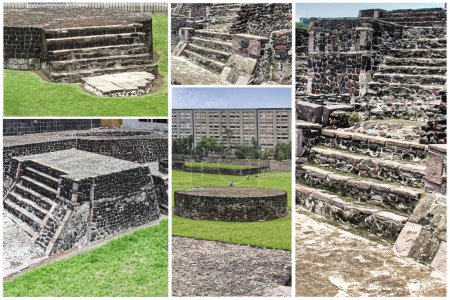 Téléchargez les photos : Tlatelolco était une ville importante de l'ancien empire aztèque, près de la plus grande ville de Tenochtitlan (la ville moderne de Mexico). Il est devenu célèbre pour son marché animé, le plus grand de tout le centre du Mexique - en image libre de droit