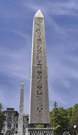 Photo for The Egyptian Obelisk, also known as the Obelisk of Theodosius, is an ancient Egyptian obelisk located in the Hippodrome of Istanbul, Turkey - Royalty Free Image