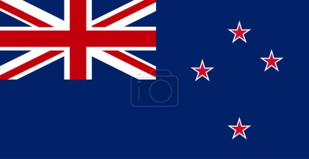 Neuseeländische Flagge in Farbe