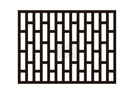 Ilustración de Icono negro de suelo de madera o pared de ladrillo. - Imagen libre de derechos