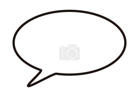 Illustration for Empty talk speech bubble icon on white background. - Royalty Free Image