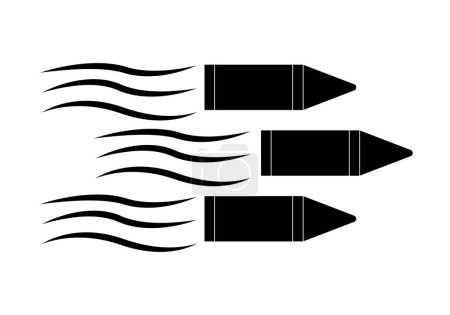 Illustration for Firearm bullets icon on white background. - Royalty Free Image