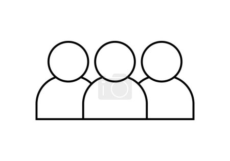 Ilustración de Grupo de trabajo icono negro sobre fondo blanco. - Imagen libre de derechos
