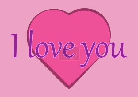 Illustration for Pink background with a valentine heart. - Royalty Free Image