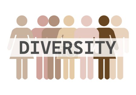 Ilustración de Fondo de personas de diferentes países para la diversidad. - Imagen libre de derechos